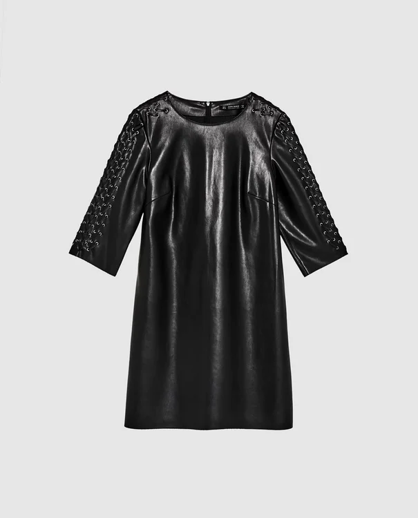 Rochie de piele, ZARA, 199,90 lei jpg jpeg