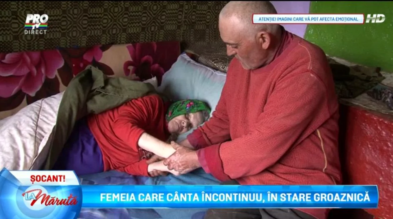 Soţul ei este singurul care se îngrijeşte de femeia bolnavă