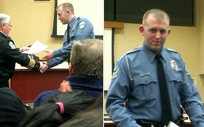 Poliţistul Darren Wilson este un poliţist premiat