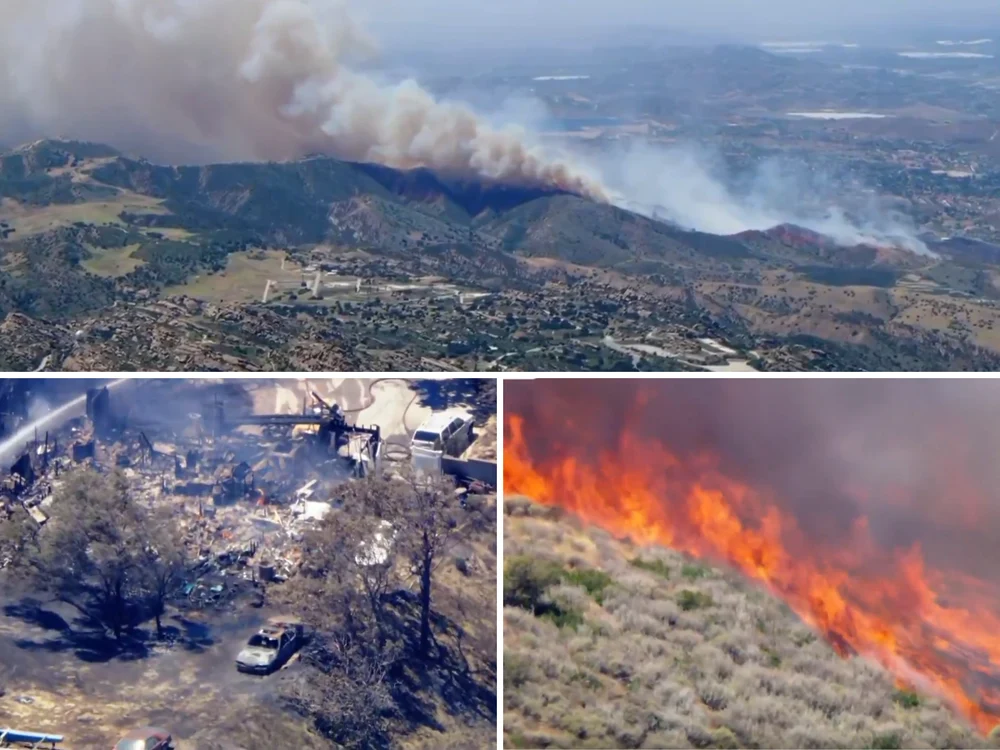 Incendiu în Simi Valley/FOTO: Captură video X @intel_nova