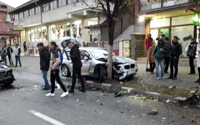 Imagine de la accidentul din Râmnicu Vâlcea, de pe strada Mihai Viteazul, Foto: Adevărul