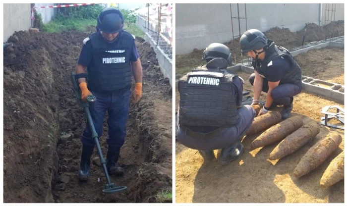 Peste 30 de obuze au fost descoperite în mai puţin de 8 de ore FOTO: ISU Crişana