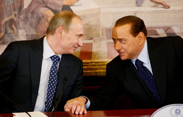 Vladimir Putin și Silvio Berlusconi au fost prieteni apropiați FOTO Arhivă