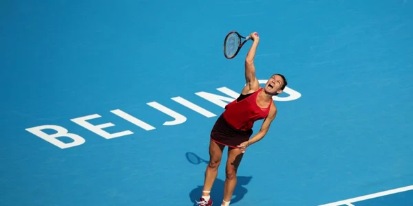Simona Halep a învins-o pe Daria Kasatkina la turneul de tenis China Open de la Beijing China FOTO Guliver / Getty Images / Lintao Zhang