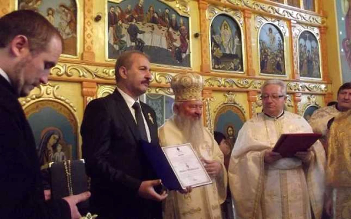 La primirea distincţiei  FOTO: mesagerul.ro