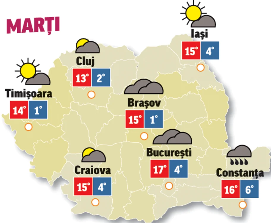 În prima zi de primăvară vremea va fi destul de caldă, numai bună pentru plimbare