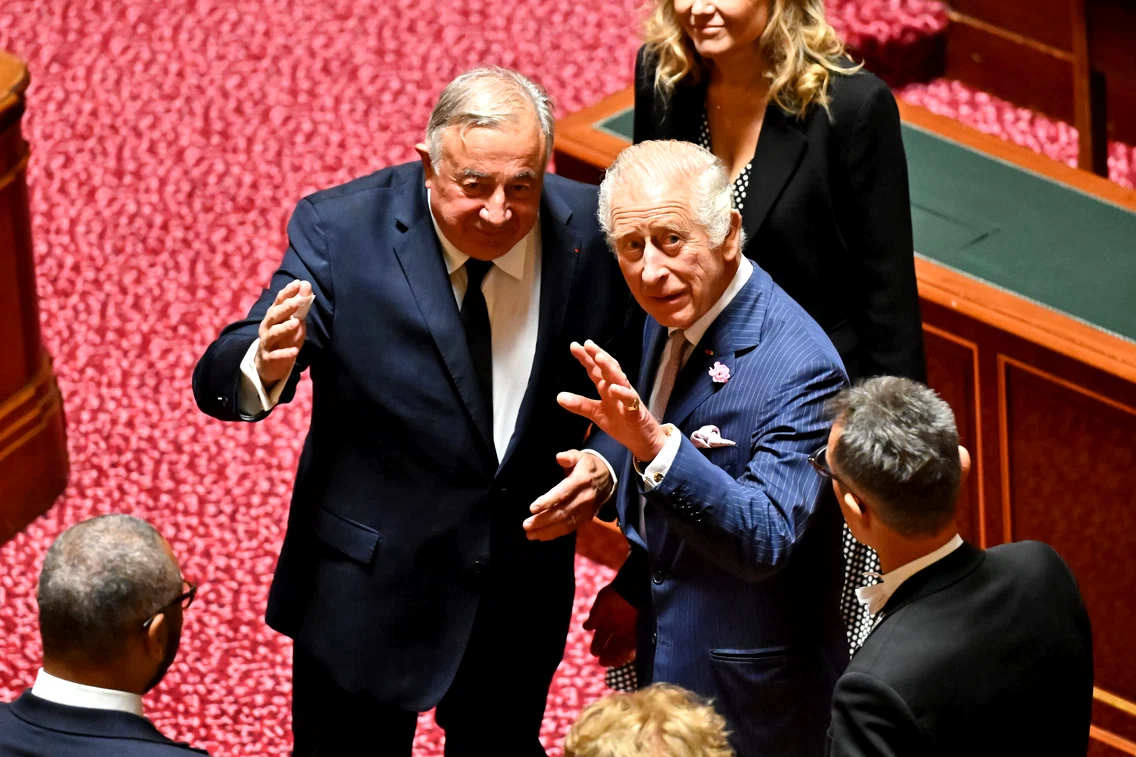 Regele Charles în Senatul Franței, Getty