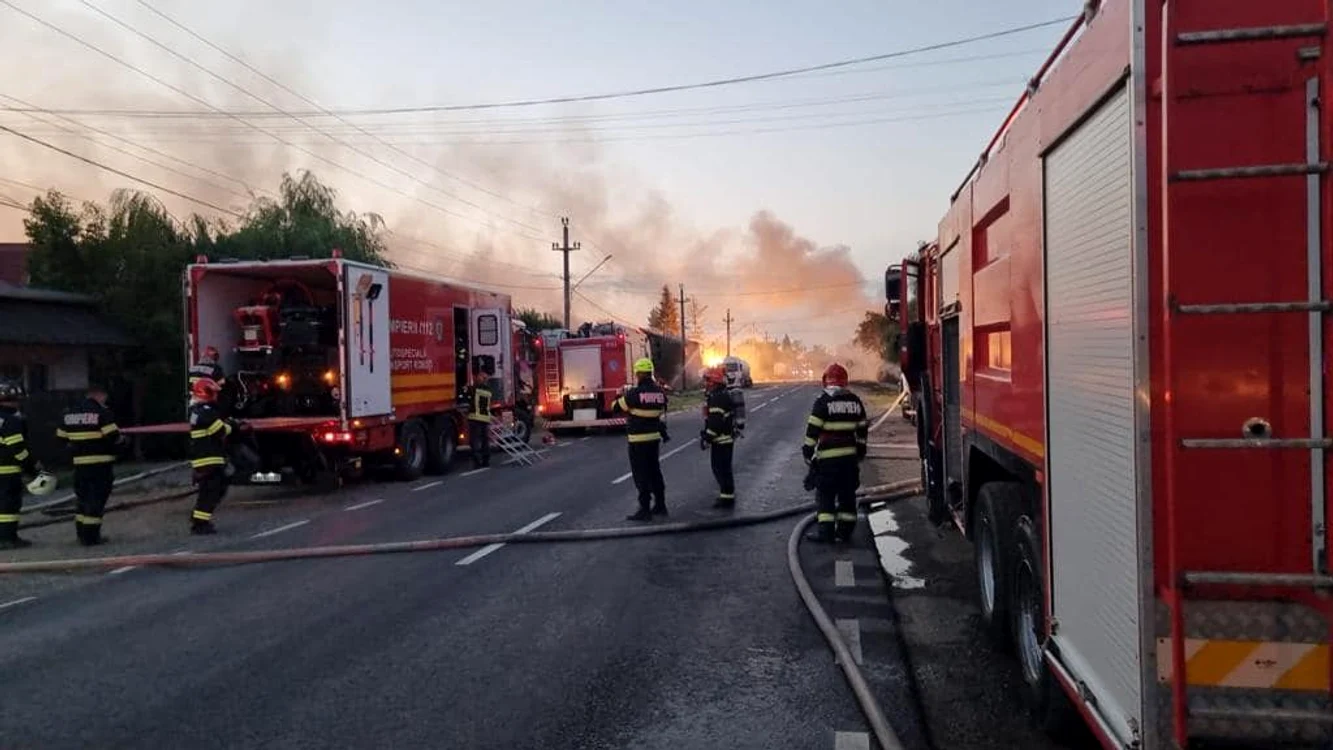 Explozii la o stație GPL din Crevedia