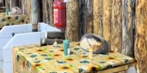 Cantină din nordul Ucrainei  Foto Captură video X  War Translated jpg