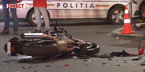 accident capitala motociclist foto captura antena