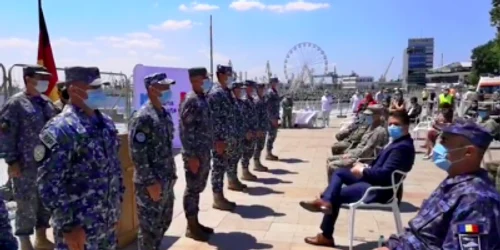 Soldaţi americani şi români premiaţi pe faleza Cazino din Constanţa Sursa Facebook Primăria Constanţa