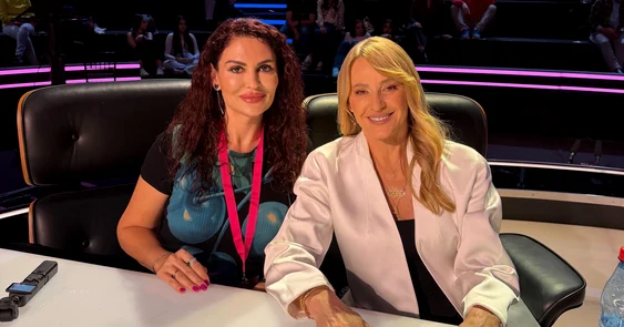 Reporterul Click!, Dana Popa, alături de Nadia Comăneci