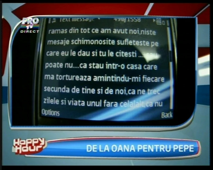 Mesajele Oanei pentru Pepe. Îl vrea acasă
