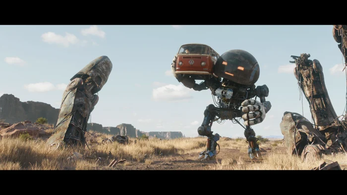 Lumea roboților din filmul „The Electric State“. FOTO: Netflix