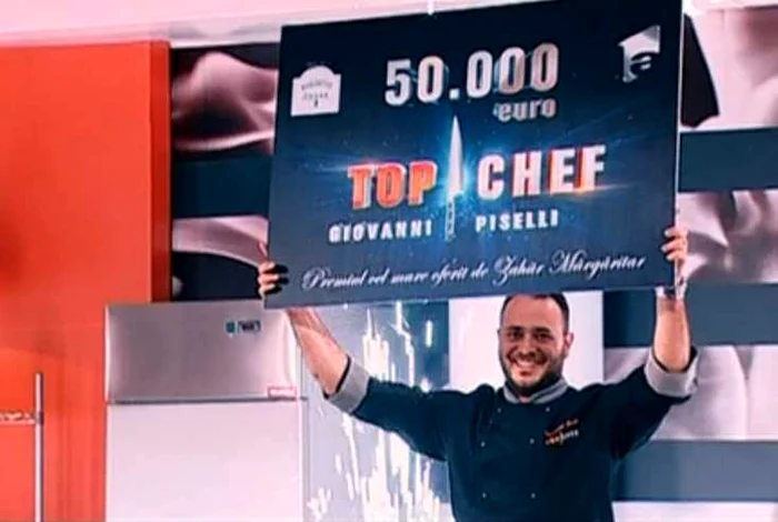 Giovanni Piselli, câştigătorul «Top Chef». (captură Antena 1)