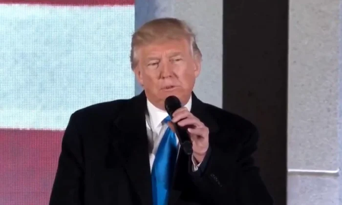 comcert de bun venit la Lincoln Memorial pt Donald Trump jpeg