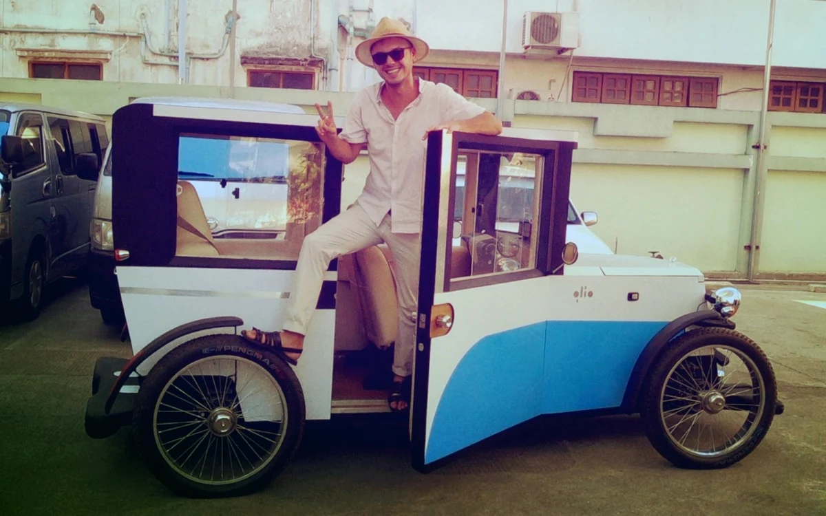 Inventatorul Valentin Ştefan cu Qlio Velo.
