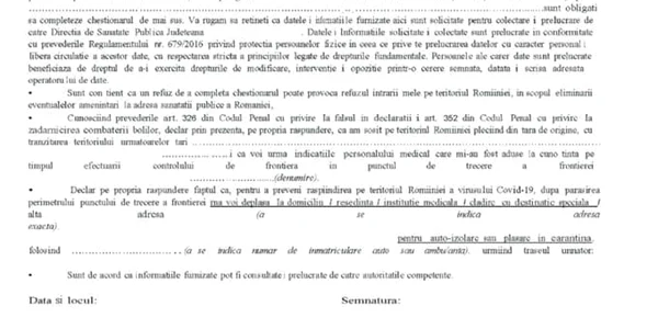 calarasi declaratie