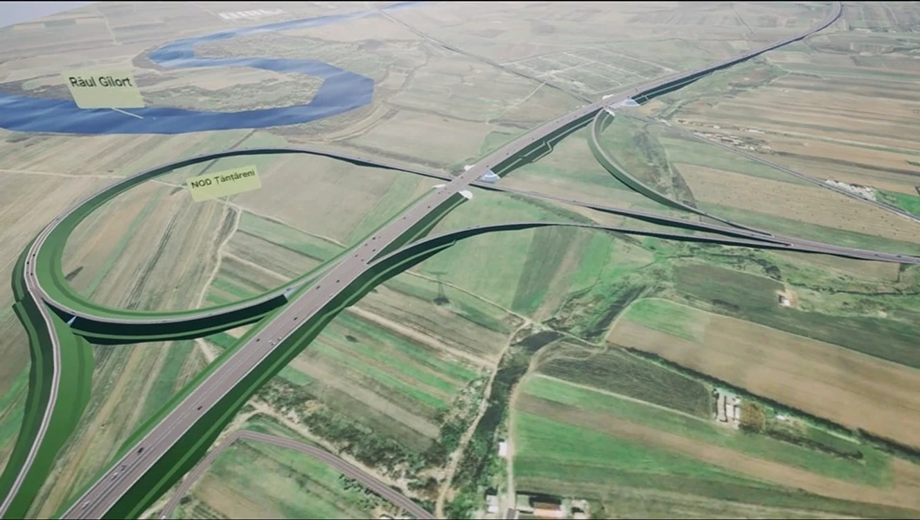 Schița Lotului 4 al drumului de mare viteză Craiova - Târgu Jiu