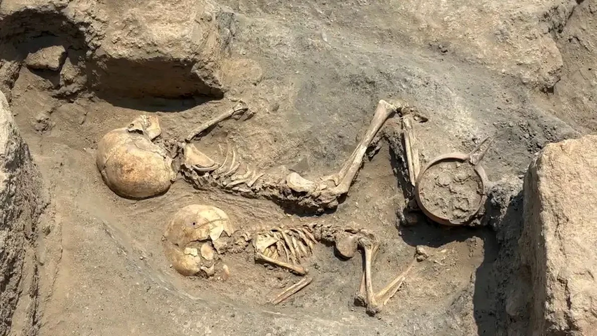 Intervenție chirurgicală craniană, descoperită la un copil din Epoca Bronzului, decedat la vârsta de 5 ani (© Italian Archaeological Mission in Uzbekistan)