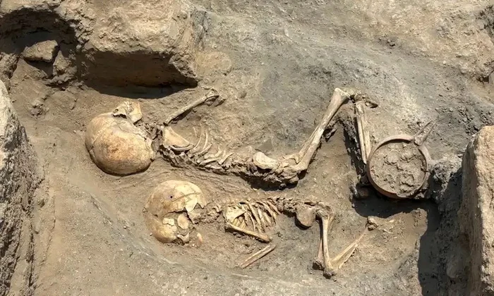 Intervenție chirurgicală craniană, descoperită la un copil din Epoca Bronzului, decedat la vârsta de 5 ani (© Italian Archaeological Mission in Uzbekistan)
