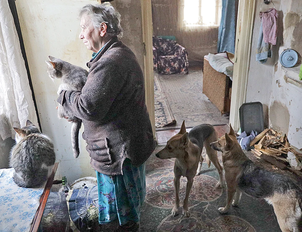 Natalia V. (63 de ani)  ştie că nici ea nici  animalele ei nu vor fi  cruţate de invadatori
