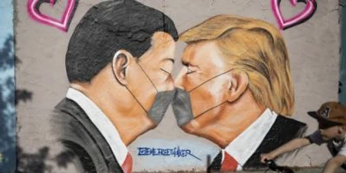 Desen Donald Trump si Xi Jinping cu masca  - coronavirus - sua  china FOTO Getty Images 