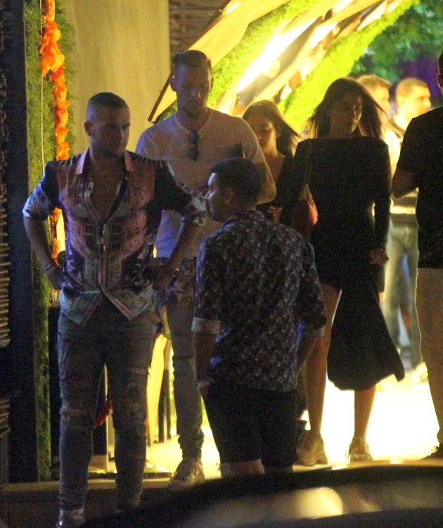 George Puşcaş şi Ionuţ Radu, la ieşitrea din clubul unde au petrecut cu Ramona Olaru