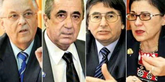 De la stânga la dreapta: Ştefan Drăgulescu,Florian Popa,Nicolae Robu şi Ecaterina Andronescu (de la stânga la dreapta)