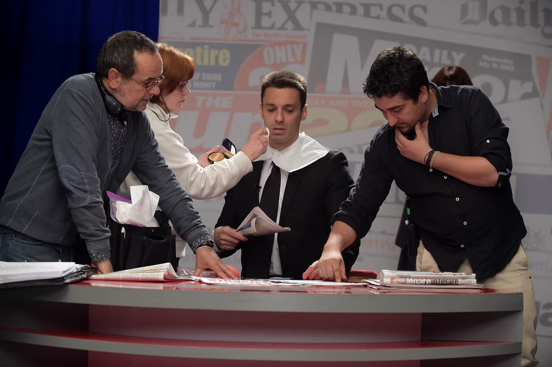 Mircea Badea a fost încântat să se afle pe platourile de filmare