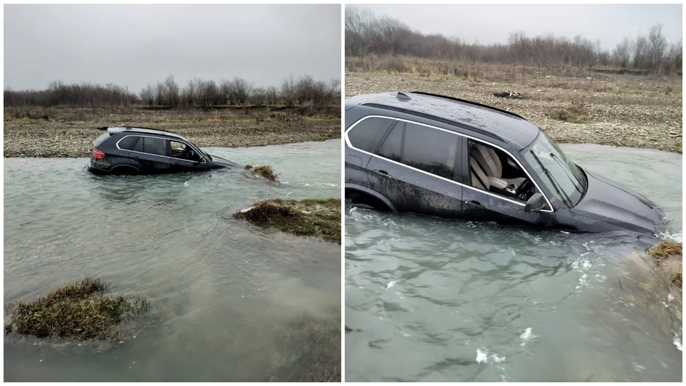 Beat și fără permis, un tânăr a fugit de polițiști și a trecut cu mașina prin albia unui râu. A fost reținut de IPJ Neamț