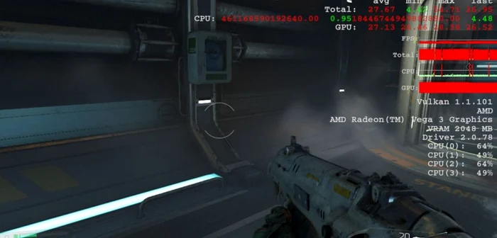DOOM 2016 jucat pe AMD Athlon 220GE