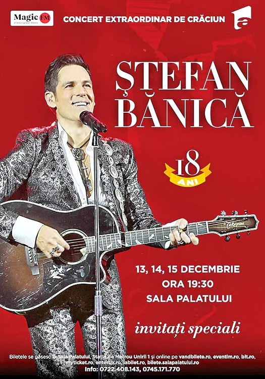 Ştefan Bănică serbează 18 ani de concerte