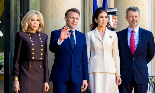 Brigitte Macron, Emmanuel Macron, Regina Mary și Regele FRederik foto Profimedia (2) jpg
