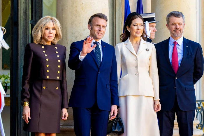 Brigitte Macron, Emmanuel Macron, Regina Mary și Regele FRederik foto Profimedia (2) jpg