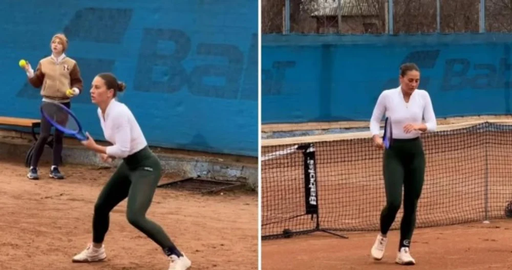 O tenismenă de top a Ucrainei se antrenează la Kiev în zgomotul produs de sirenele de război. Reacția plină de curaj a sportivei