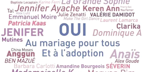 Artiştii francezi cer legalizarea căsătoriilor gaz FOTO chartsinfrance.net