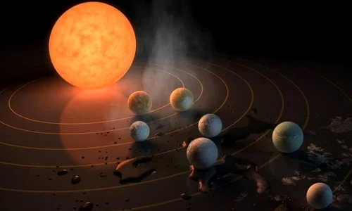 Descoperire istorică: Șapte planete de mărimea Terrei, dintre care trei pot adăposti viață jpeg