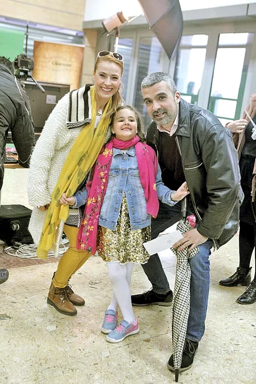 Aurelian, alături  de Monica şi de  fiica lor, Dora