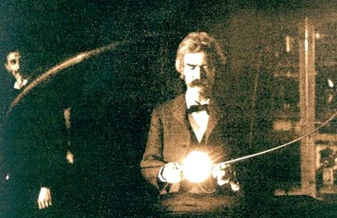Twain în laboratorul lui Tesla 