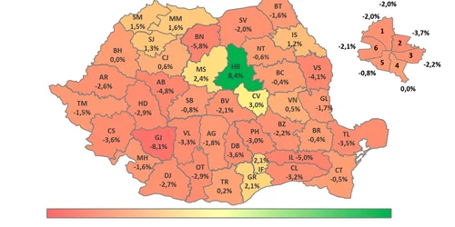 variatie rata succe 2025 comparativ 2024 harta judete jpg
