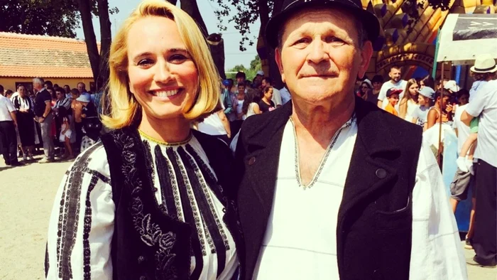 Andreea Esca alături de tatăl ei, Dumitru