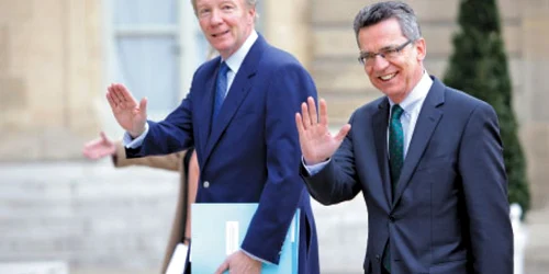 Hortefeux şi de Maiziere au blocat accesul „căruţei româneşti“ (România e reprezentată în ghidurile germane printr-o căruţă) 