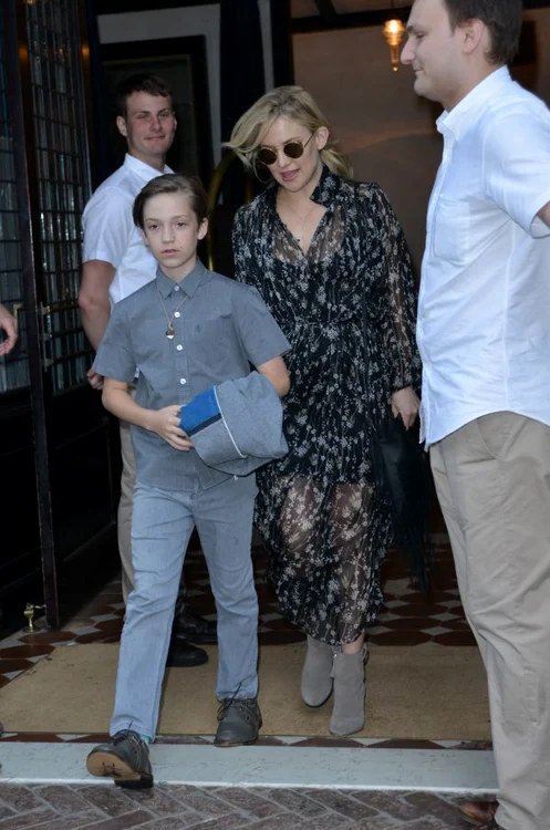 Kate Hudson and son leave hotel jpeg