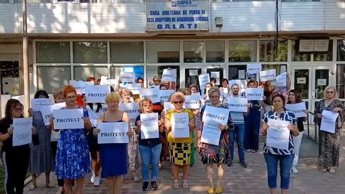 Protestele continuă luni la casele de pensii FOTO Captură video