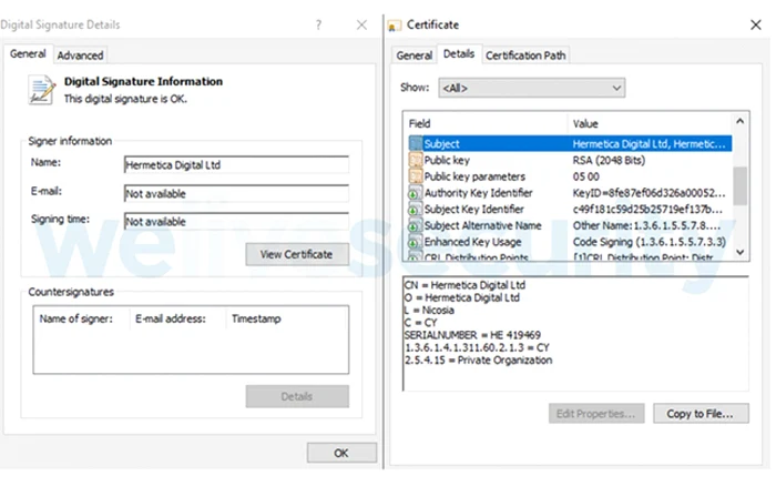 Malware HermeticWiper sursa ESET