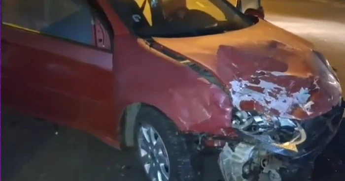 Șoferul care nu deținea permis a provocat un accident Foto: IPJ Galați 