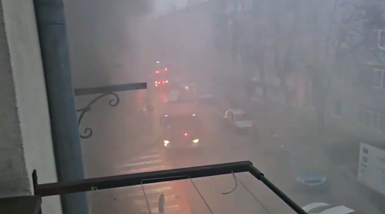 Explozia a fost urmată de incendiu. Captura video Monitorul de Vrancea
