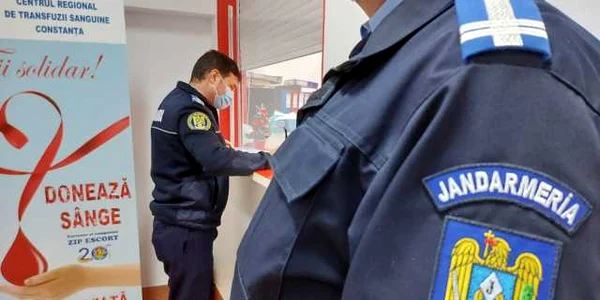 Jandarmii si politistii constanteni au donat sange foto IJJ Constanta