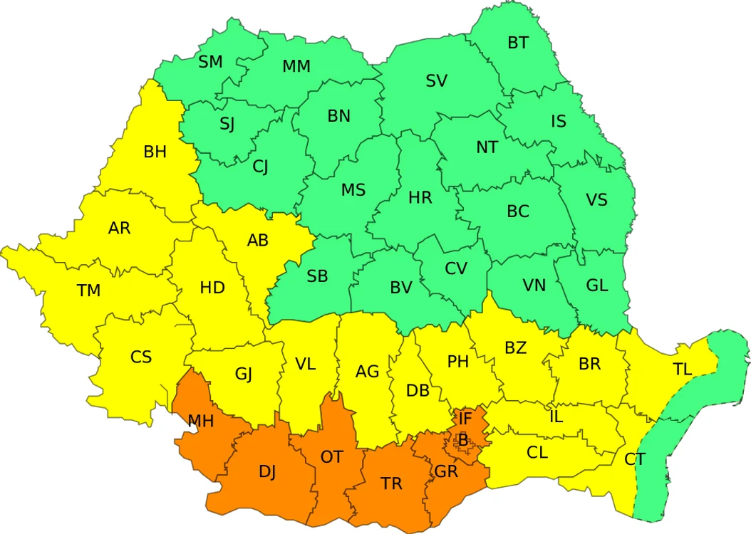 Prognoza meteo ANM pentru sâmbătă, 24 august